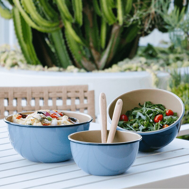 Enamel Tableware: Pieces That Work From Pantry Shelf to Dinner Table