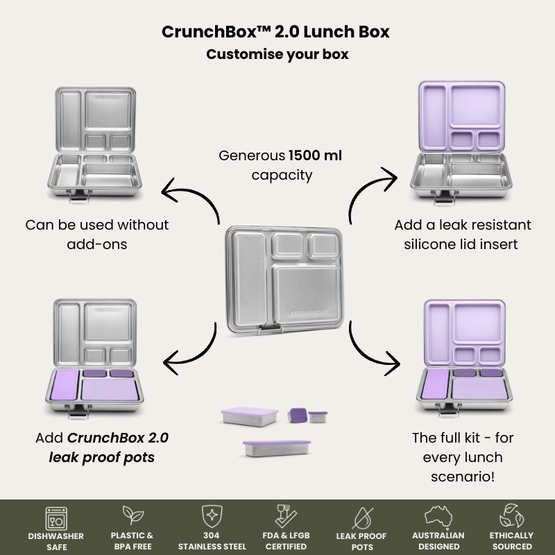 CrunchBox™ 2.0 Lunch Box | Pots & Bag