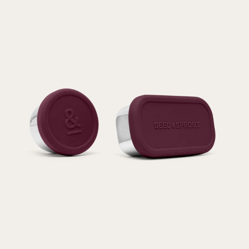 2 Pot Set - Stainless Steel Snack Containers