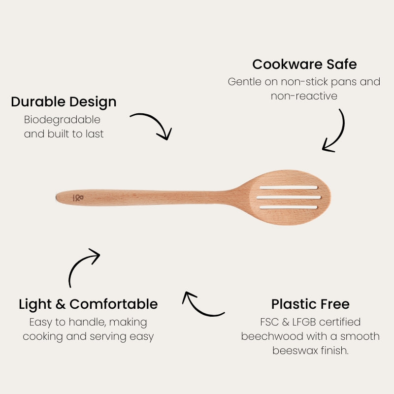 Beechwood Slotted Spoon