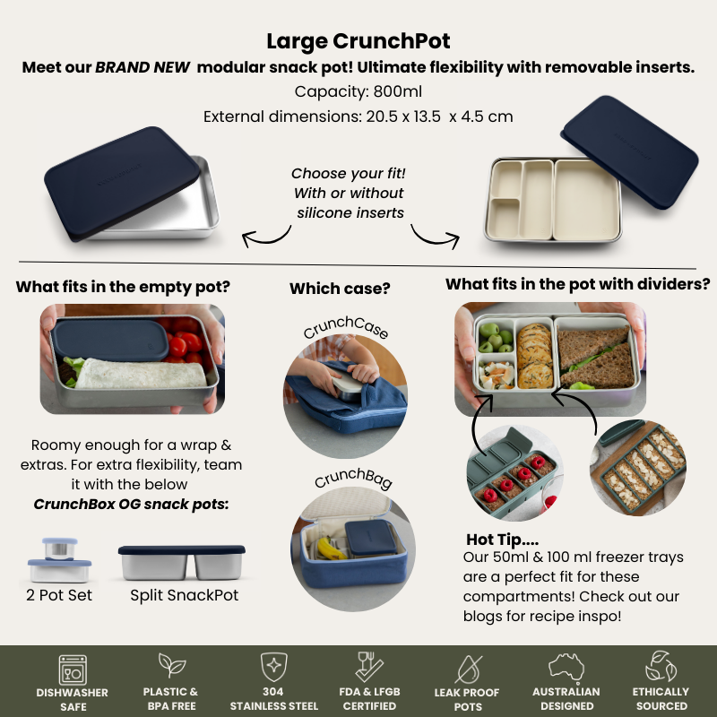 CrunchBox™ OG Lunch Box | Pots & Bag & Snack Container