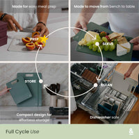Wood Cellulose Chopping Board Trio