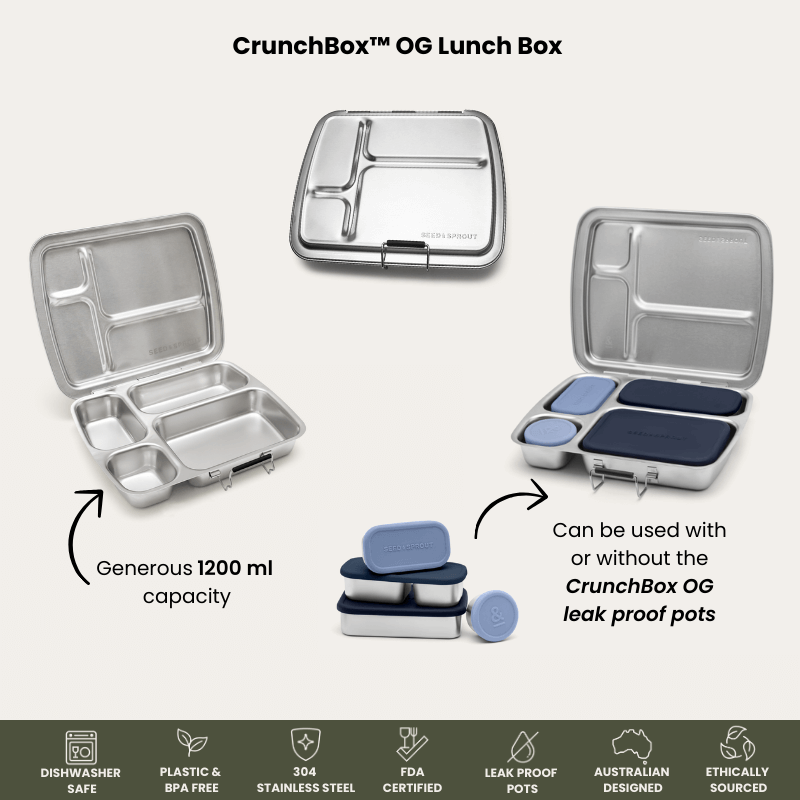 CrunchBox™ OG Lunch Box | Pots & Bag & Snack Container