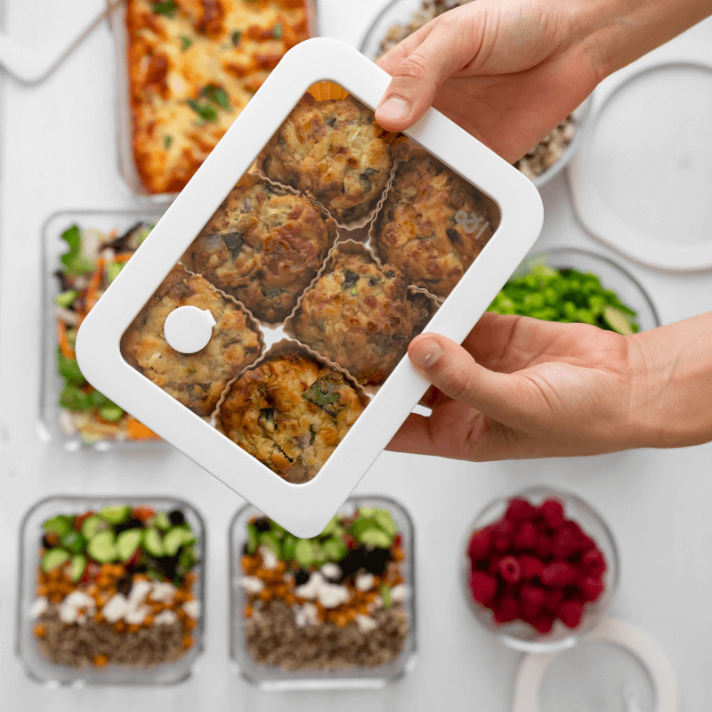 SECONDS: Glass Food Containers | Rectangle Mixed 3pk Oat Milk