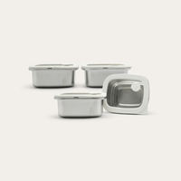 Rectangle Stainless Steel Containers 2 Piece