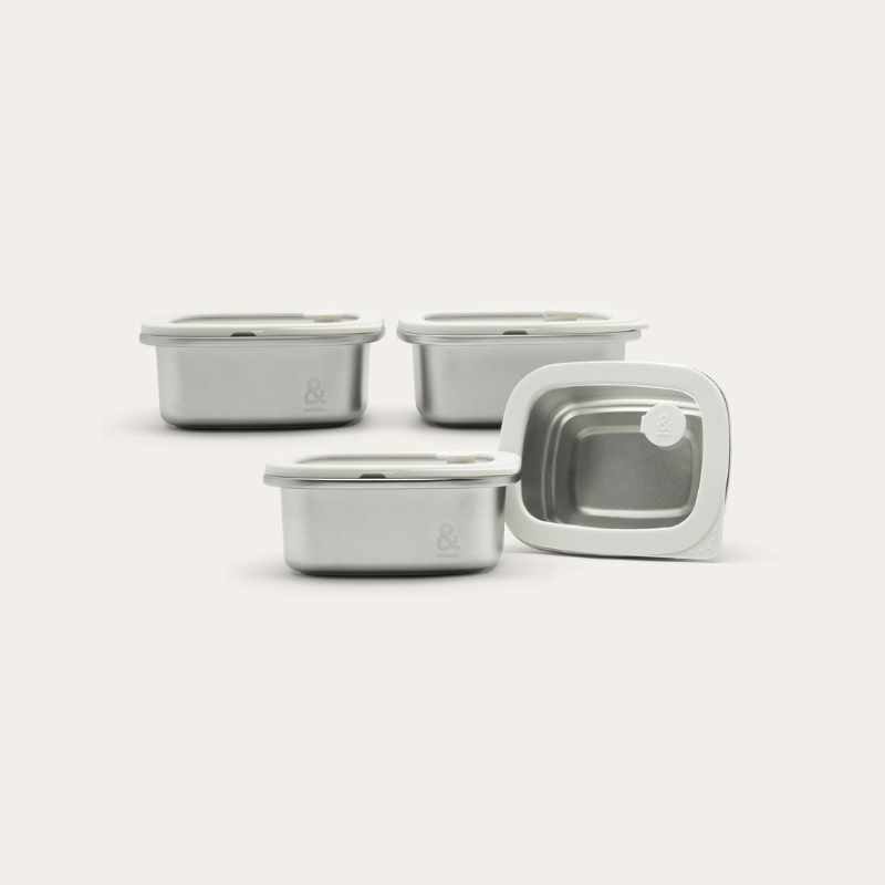 Rectangle Stainless Steel Containers 2 Piece