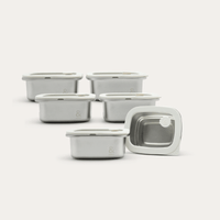Rectangle Stainless Steel Containers 2 Piece