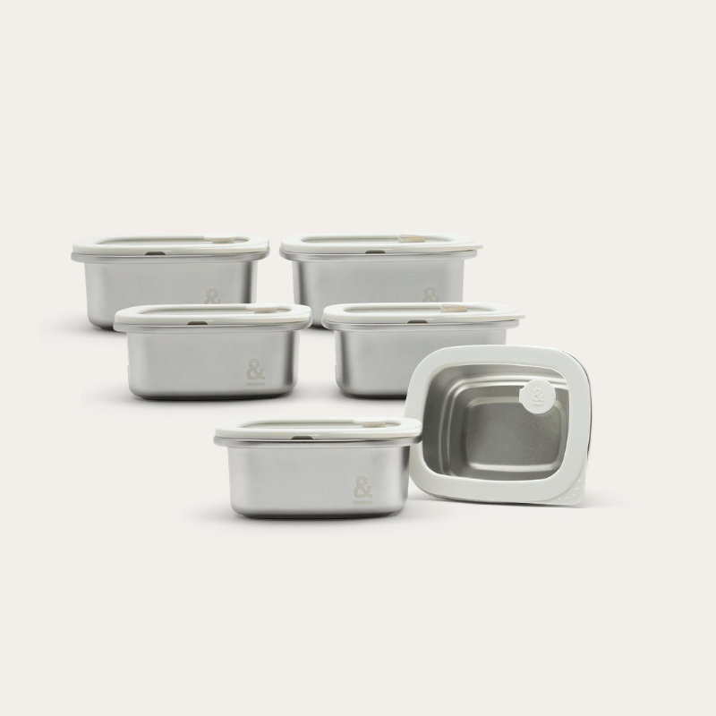 Rectangle Stainless Steel Containers 2 Piece