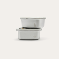 Rectangle Stainless Steel Containers 2 Piece