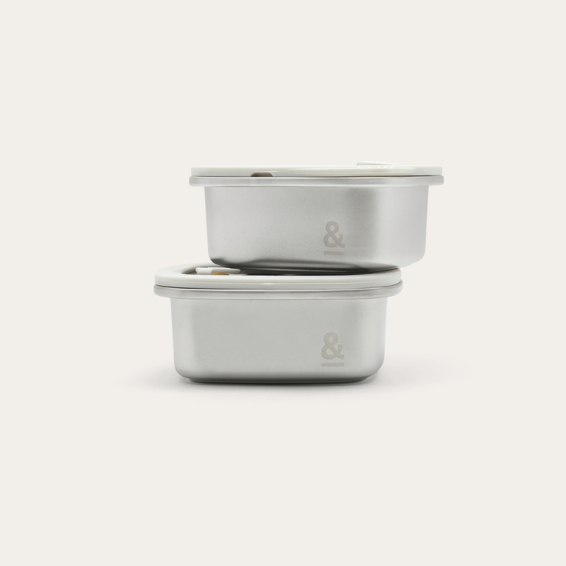 Rectangle Stainless Steel Containers 2 Piece