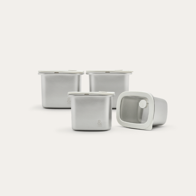 Rectangle Stainless Steel Containers 2 Piece