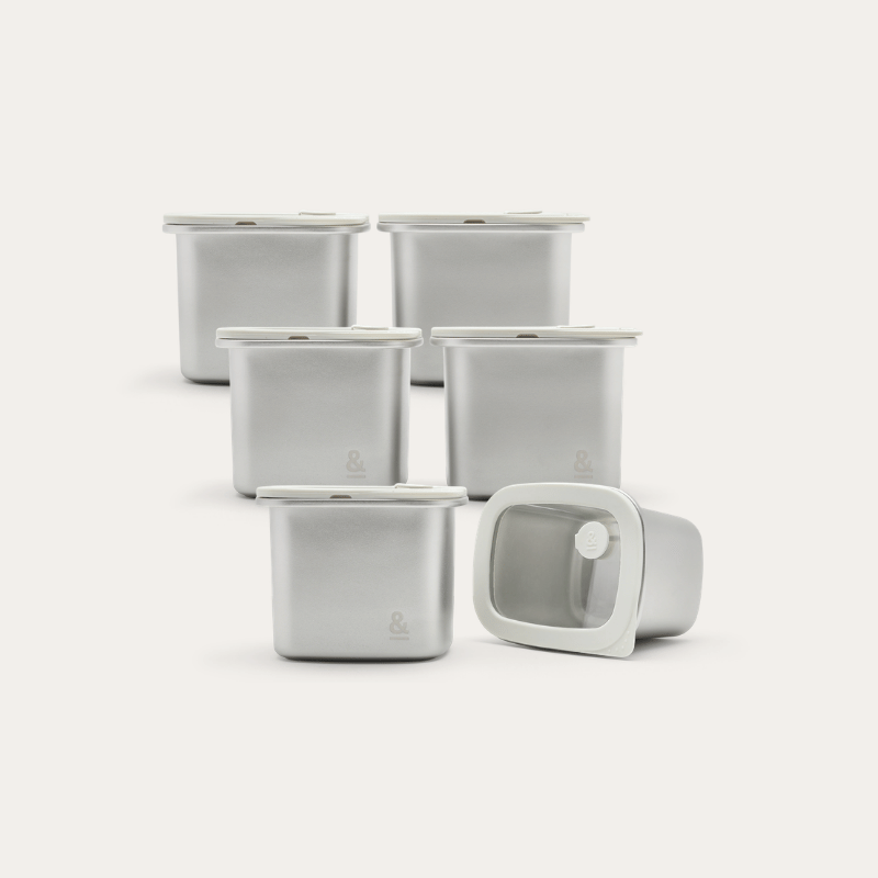 Rectangle Stainless Steel Containers 2 Piece