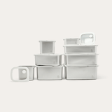 Rectangle Stainless Steel and Glass Containers Bundle