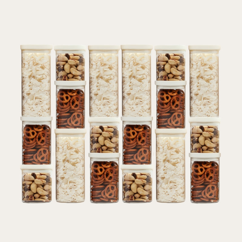 Tallow Rectangle Pantry Jars Set