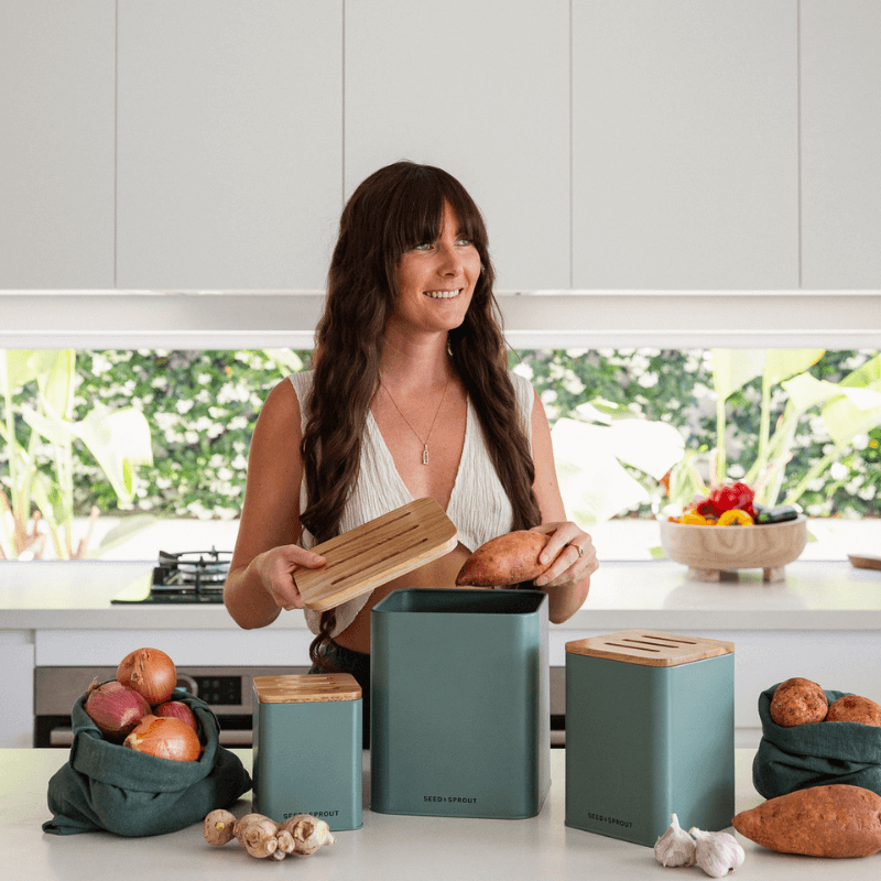 Stainless Steel Vegetable and Food Bin Set