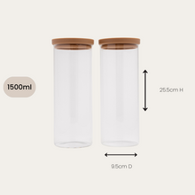 Wategos Glass Pantry Jars 2pk | Praline 1500ml - Pre Order