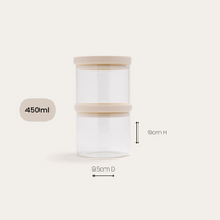 Wategos Glass Pantry Jars - Oat Milk