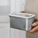 Rectangle Stainless Steel and Glass Containers | 2pk