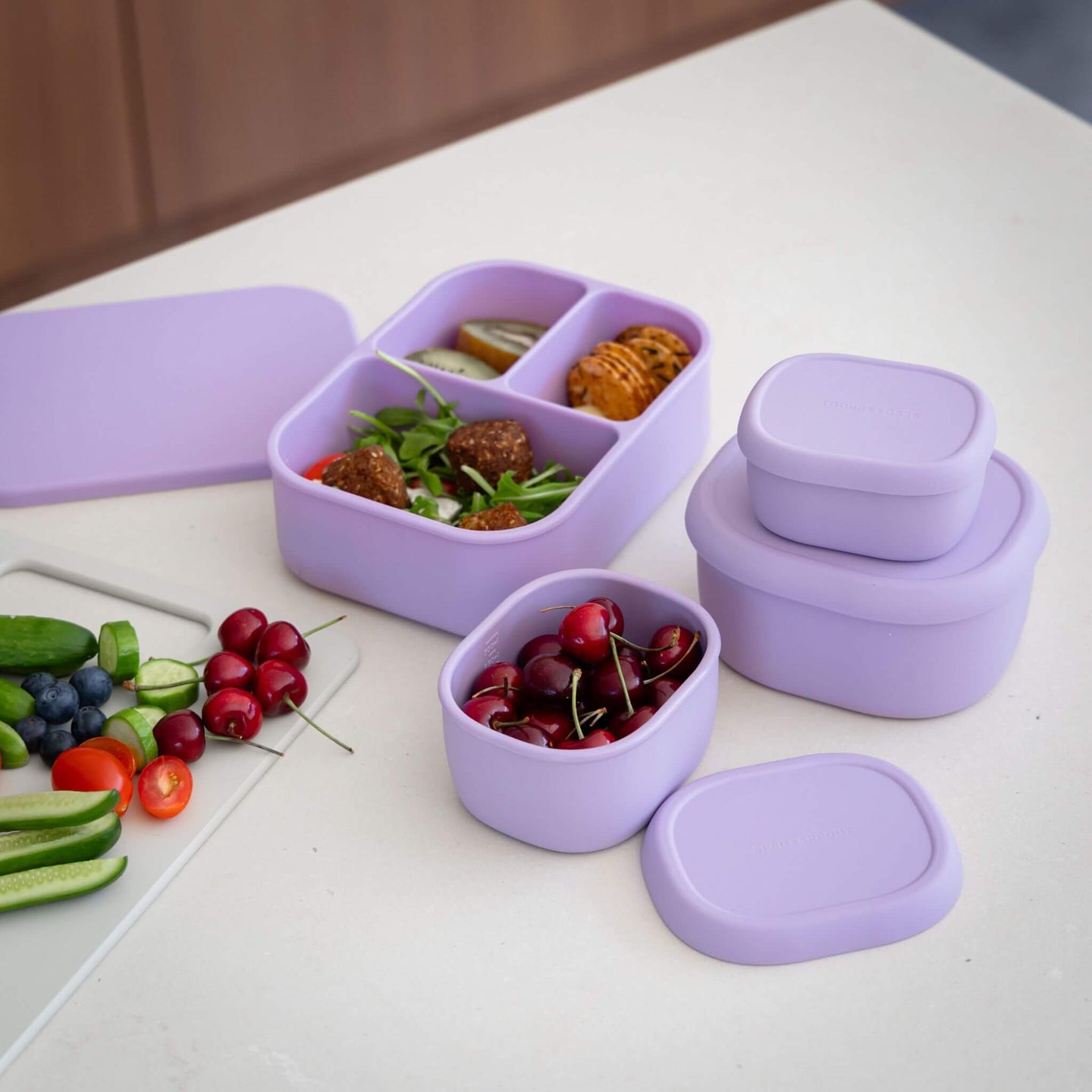 Silicone Bento Box & Snack Box Set | Bag