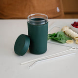 Reusable Glass Smoothie Cup