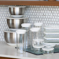 Tallow Rectangle Glass Pantry Jars | 2pk