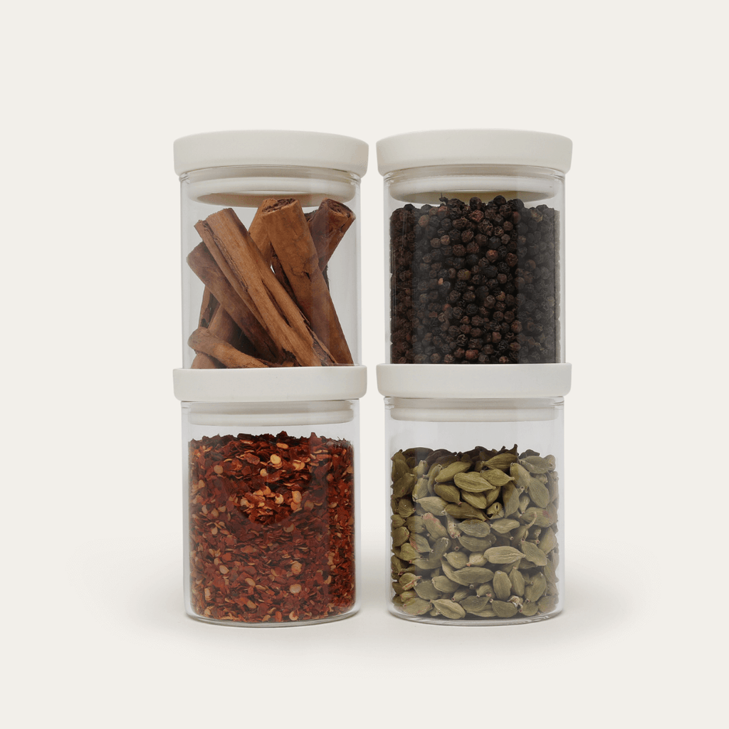 Belongil Glass Spice Jars 4pk