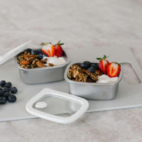 Rectangle Stainless Steel Containers 2 Piece