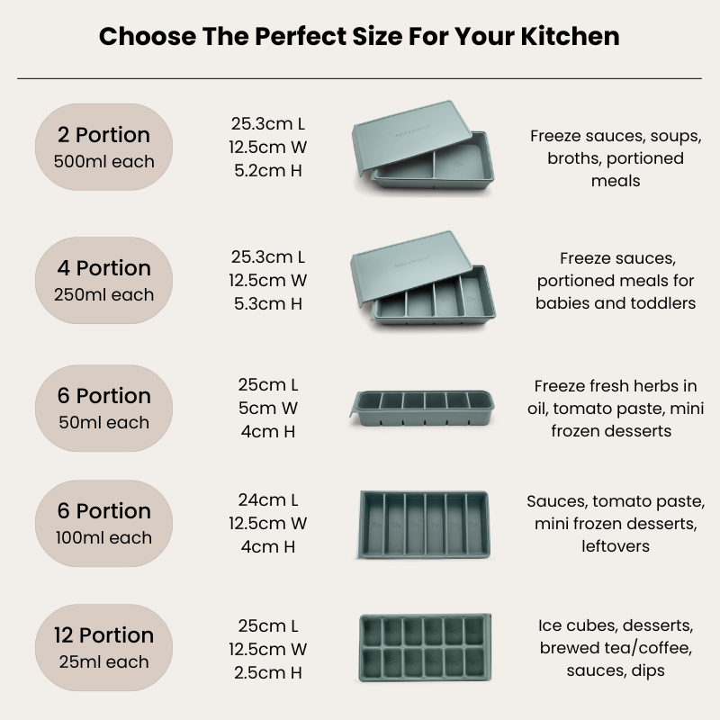 12 Portion Silicone Freezer Tray | 25ml