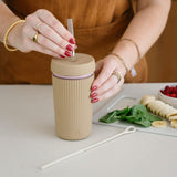Reusable Glass Smoothie Cup