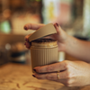 Reusable Glass Coffee Cup