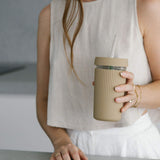 Reusable Glass Smoothie Cup