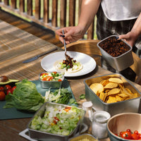 Rectangle Stainless Steel Containers 2 Piece