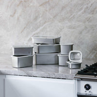 Rectangle Stainless Steel and Glass Containers Bundle