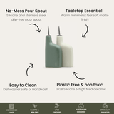 Kitchen Ceramic Olive Oil and Vinegar Dispenser Set