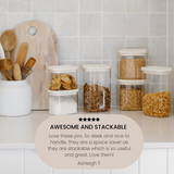 Tallow Rectangle Pantry Jars Set