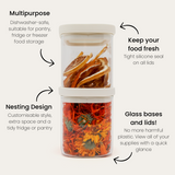 Tallow Rectangle Pantry Jars Set