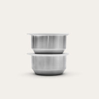 Stainless Steel and Glass Dip Bowls | Set of 2