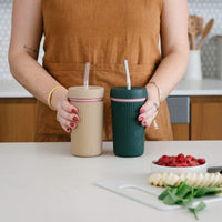 Reusable Glass Smoothie Cup