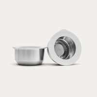 Stainless Steel and Glass Dip Bowls | Set of 2