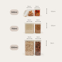 Tallow Rectangle Pantry Jars Set