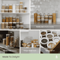 Wategos Round Glass Pantry Jars | Oat Milk